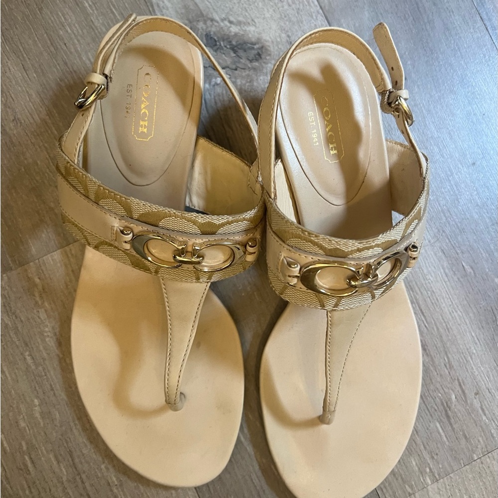 Coach Beige Sandals for Women